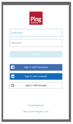 Login screen user and password